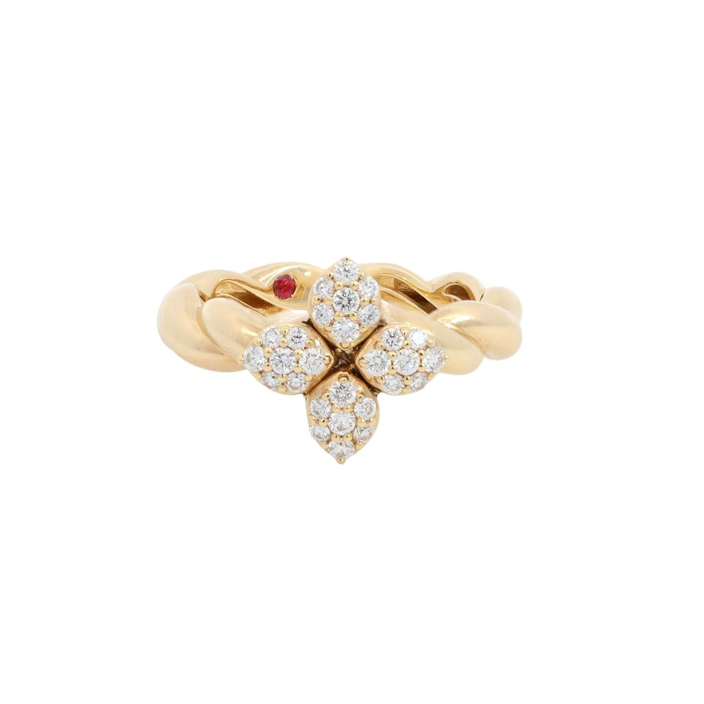 Roberto Coin Love in Verona 18kt Yellow Gold Diamond Twist Ring