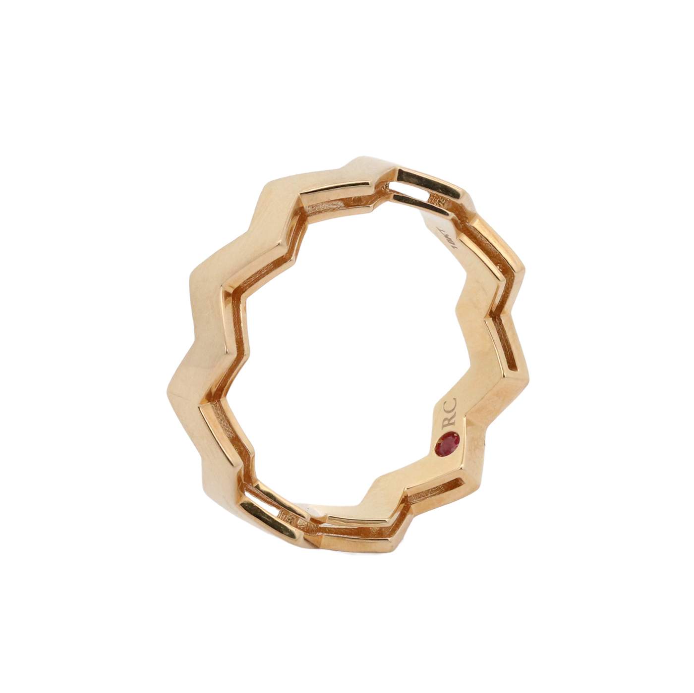 Roberto Coin 18K Yellow Gold Zig Zag Ring, Size 6.5 Provident Jewelery