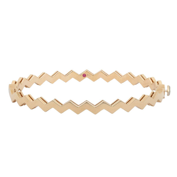 Roberto Coin 18K Yellow Gold Zig Zag Bangle (48X58)
