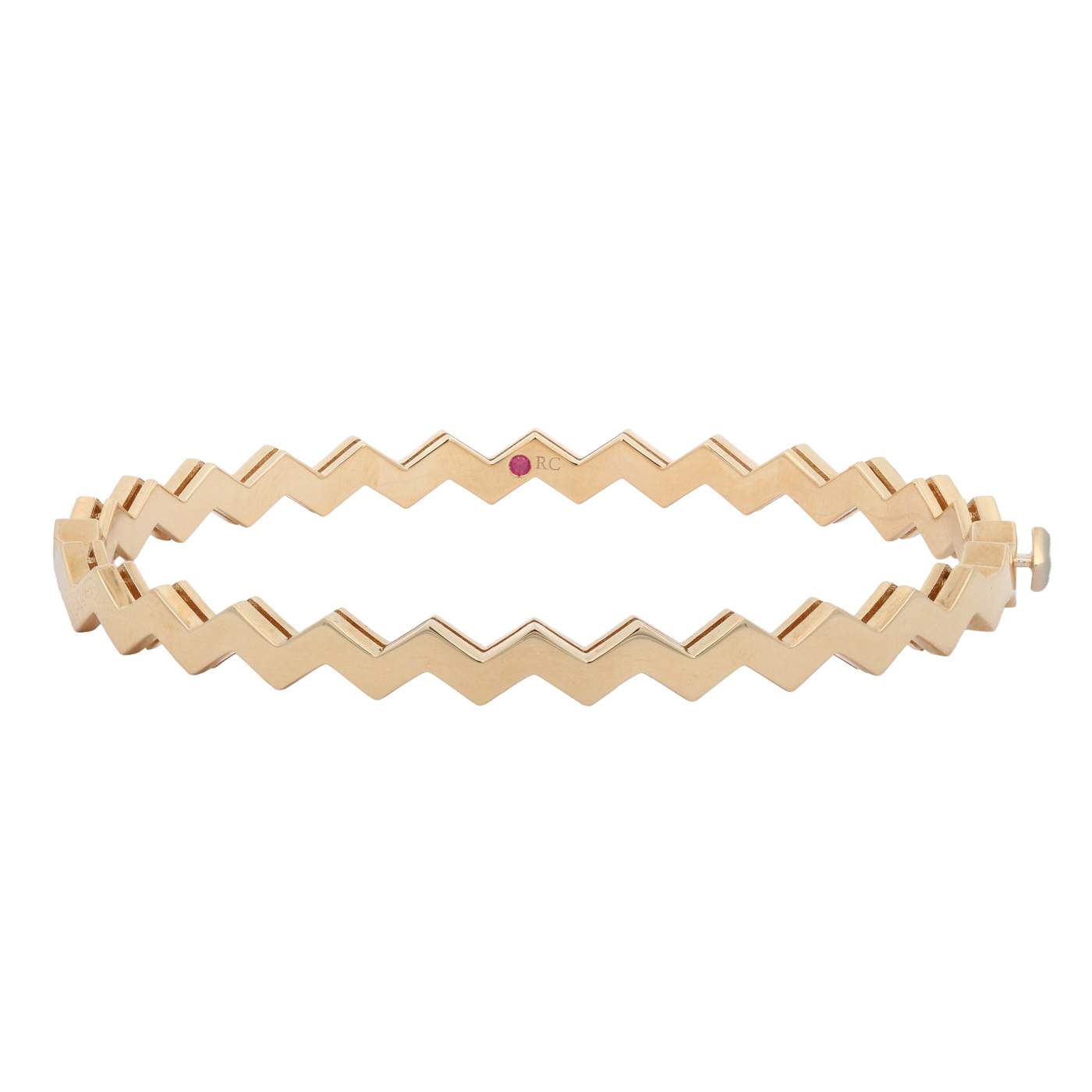 Roberto Coin 18kt Yellow Gold Zig Zag Bangle