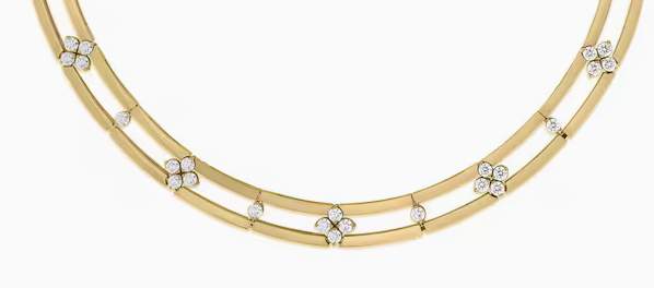 Roberto Coin 18kt Yellow Gold Love in Verona 2.85ct Diamond Collar Necklace