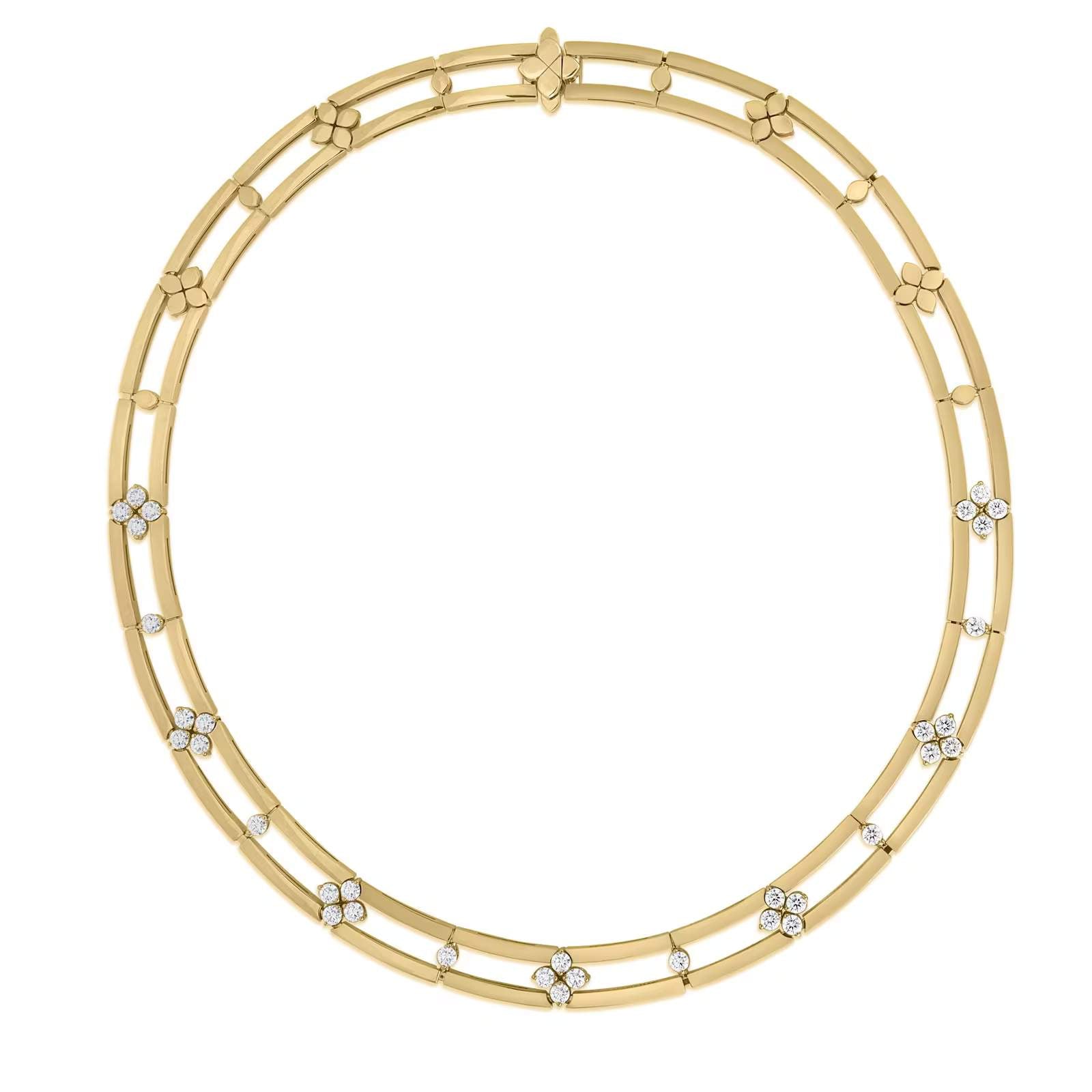 Roberto Coin 18kt Yellow Gold Love in Verona 2.85ct Diamond Collar Necklace