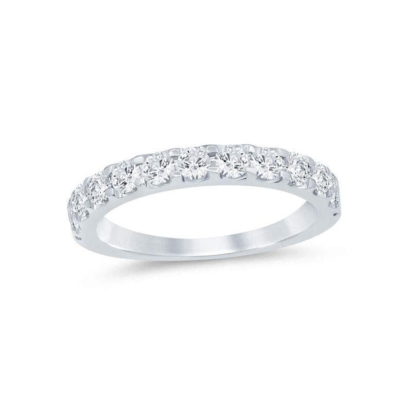 14K White Gold ~1.00ctw Diamond Machine Prong Set Band Provident Jewelery