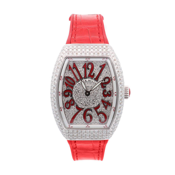 Franck Muller Vanguard 32mm 4.67ct Diamond Stainless Steel Watch