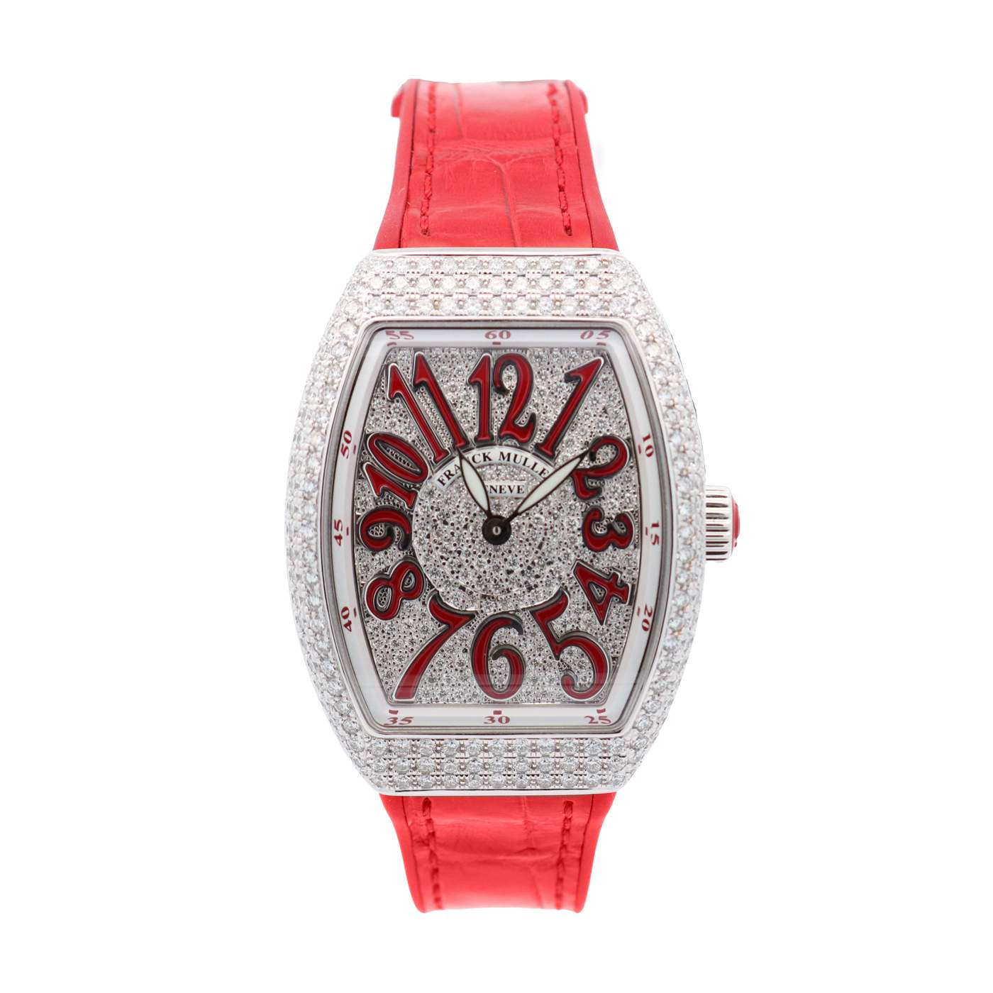 Franck Muller Vanguard 32mm 4.67ct Diamond Stainless Steel Watch