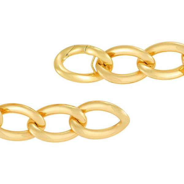 14K  Twisted 27mm By 17.5mm Oval Link Bracelet Provident Jewelery