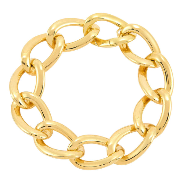 14K  Twisted 27mm By 17.5mm Oval Link Bracelet Provident Jewelery
