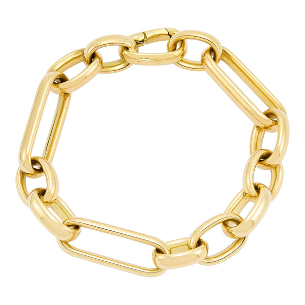 14K Bracelet Features Long And Short Oval Links. Provident Jewelery