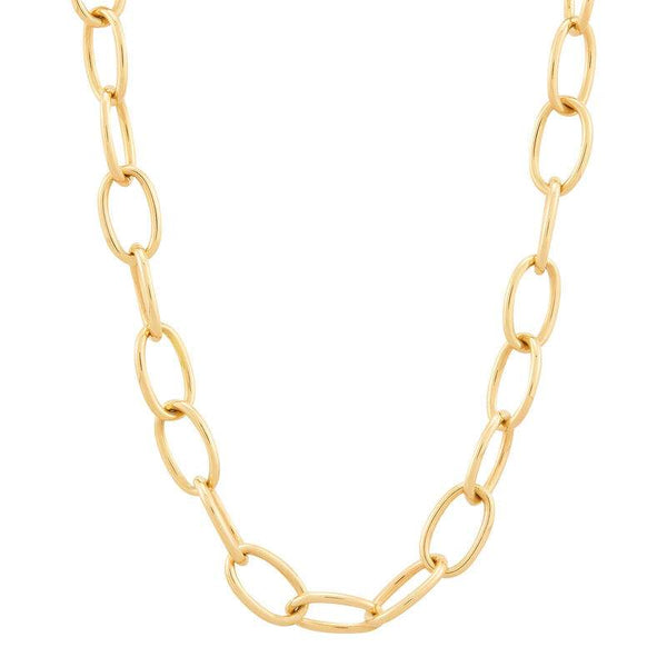 14K Large Oval Link Necklace - Provident Jewelry