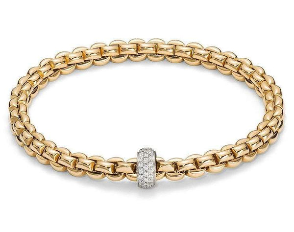 FOPE Flexit 18kt Yellow Gold 0.37ct Diamond Bracelet