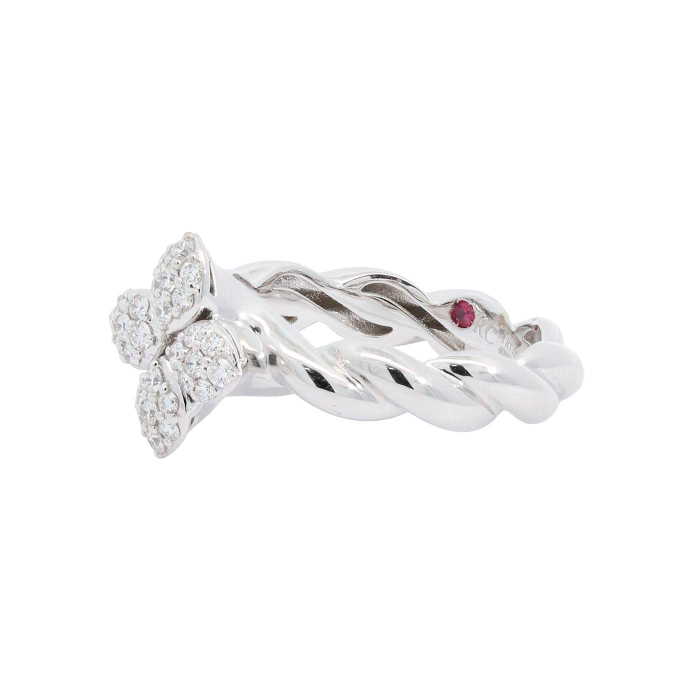 Roberto Coin Love in Verona 18kt White Gold 0.30ct Diamond Twist Ring