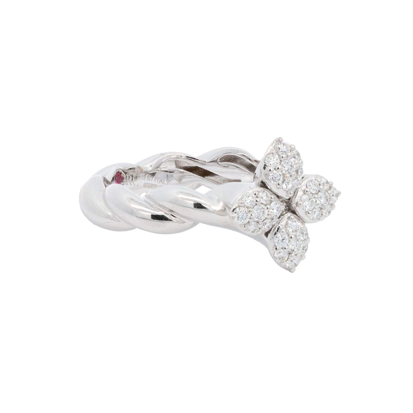 Roberto Coin Love in Verona 18kt White Gold 0.30ct Diamond Twist Ring