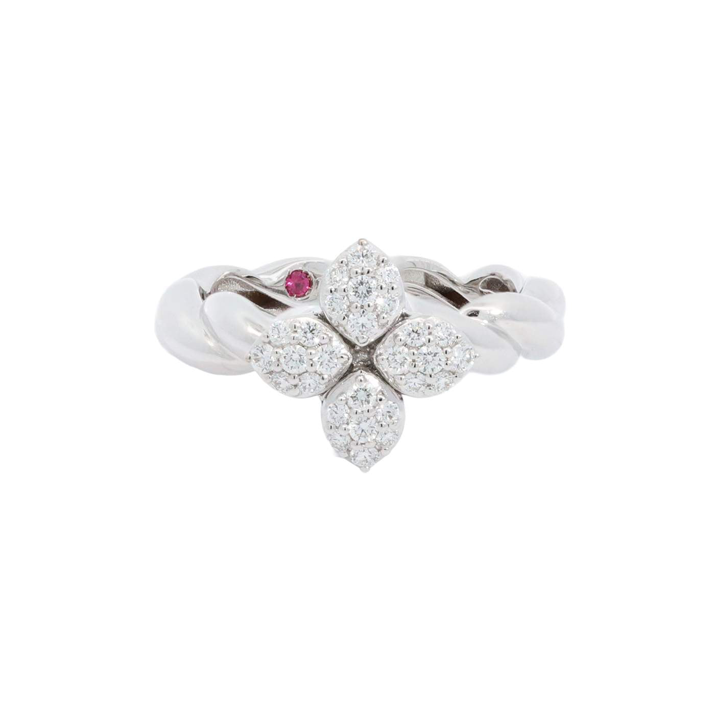 Roberto Coin Love in Verona 18kt White Gold 0.30ct Diamond Twist Ring