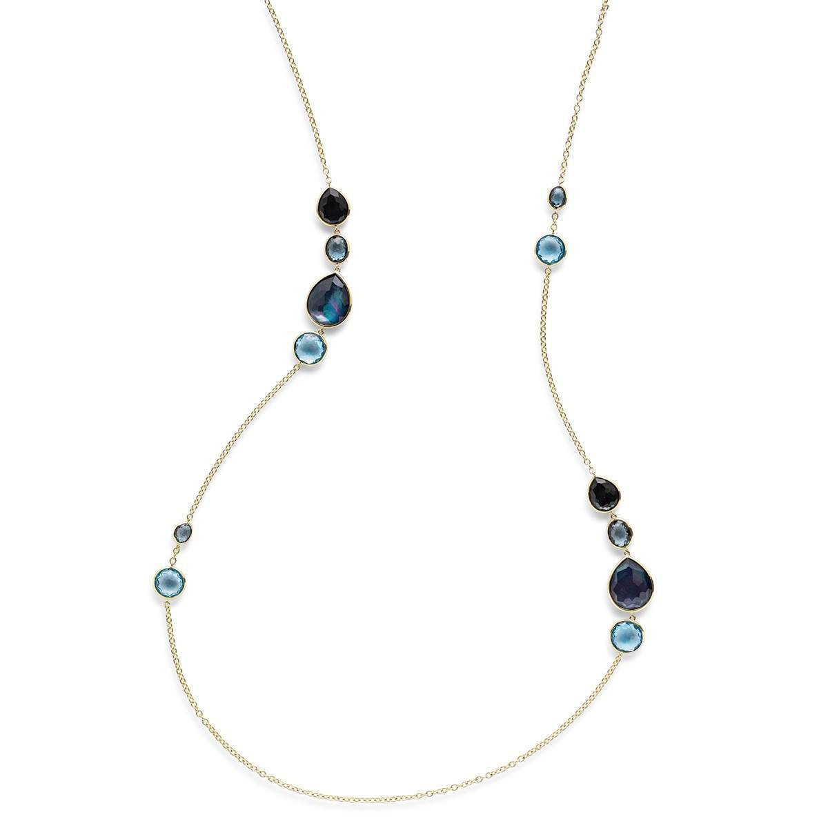Ippolita Rock Candy 18kt Yellow Gold Midnight Rain 37" Necklace