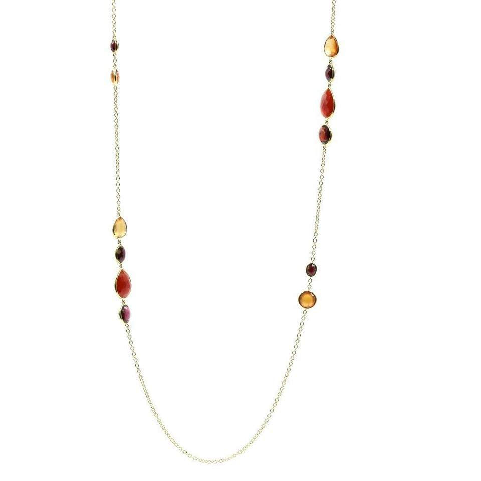 Ippolita Rock Candy Gelato 18kt Yellow Gold Cranberry 37" Station Necklace