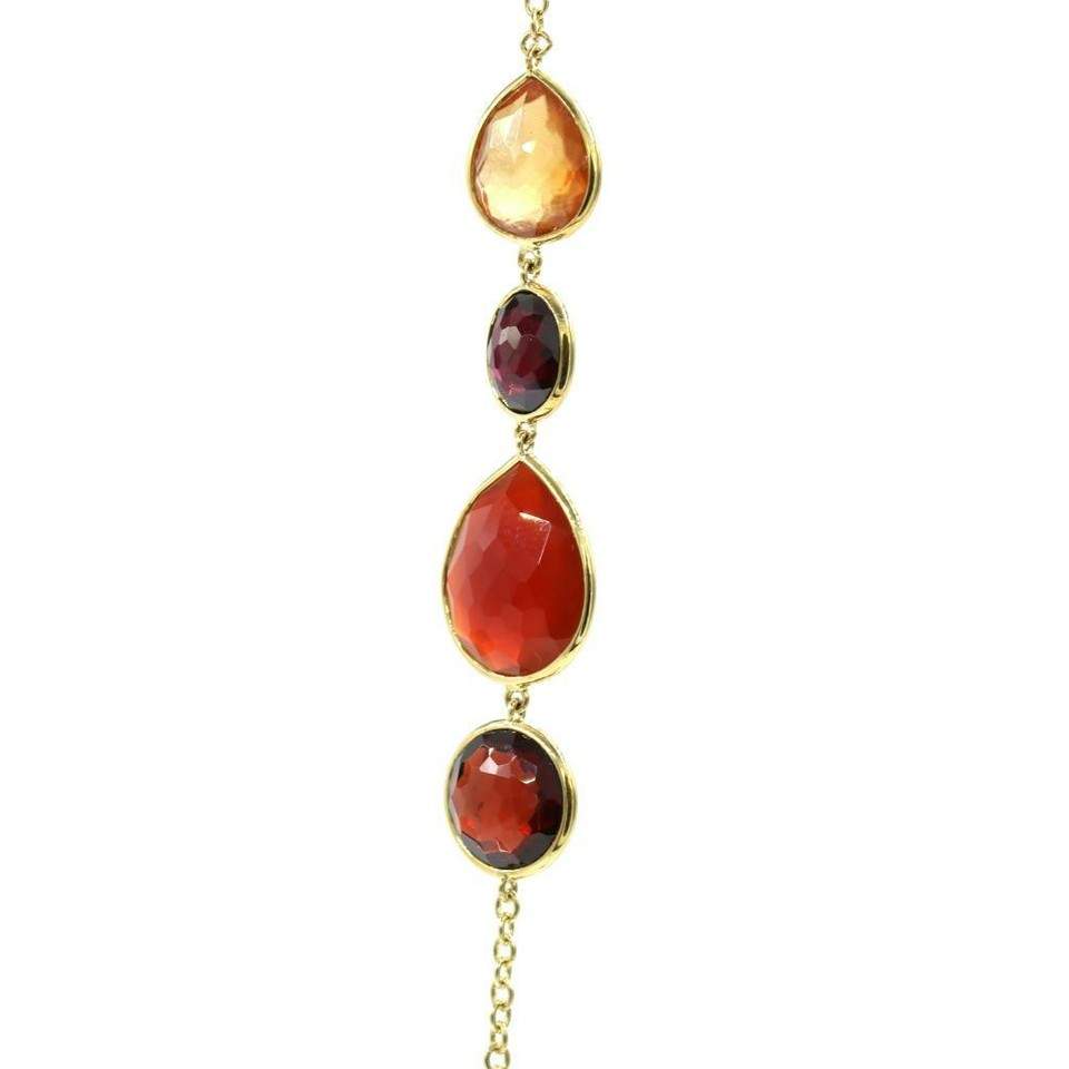 Ippolita Rock Candy Gelato 18kt Yellow Gold Cranberry 37" Station Necklace