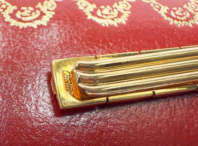 Cartier 18K Yellow Gold  Vintage Maillon Panthere Tie Bar Clip (62mm X 6mm), Box A7961