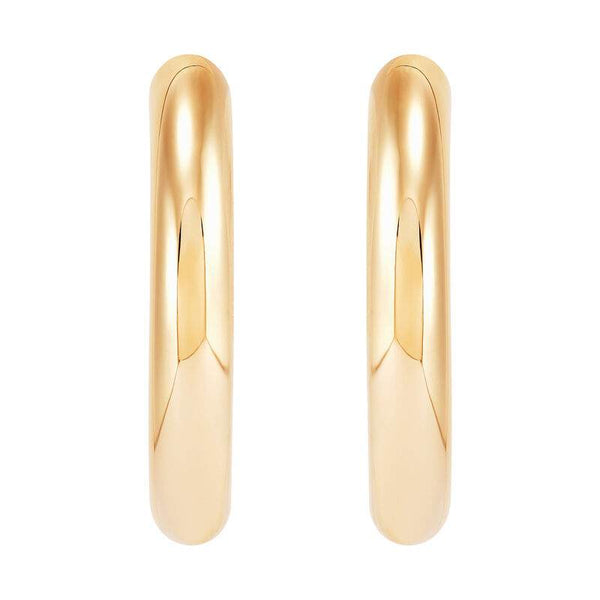 14K J-Hoop Earrings - Provident Jewelry