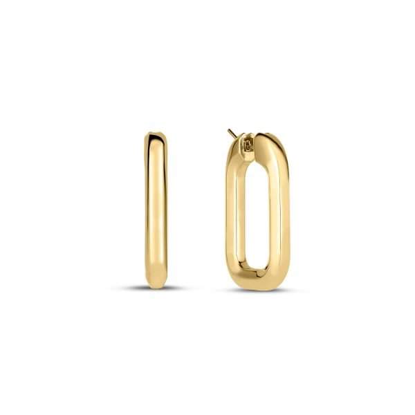 Roberto Coin 18kt Yellow Gold Medium Square Hoop Earrings