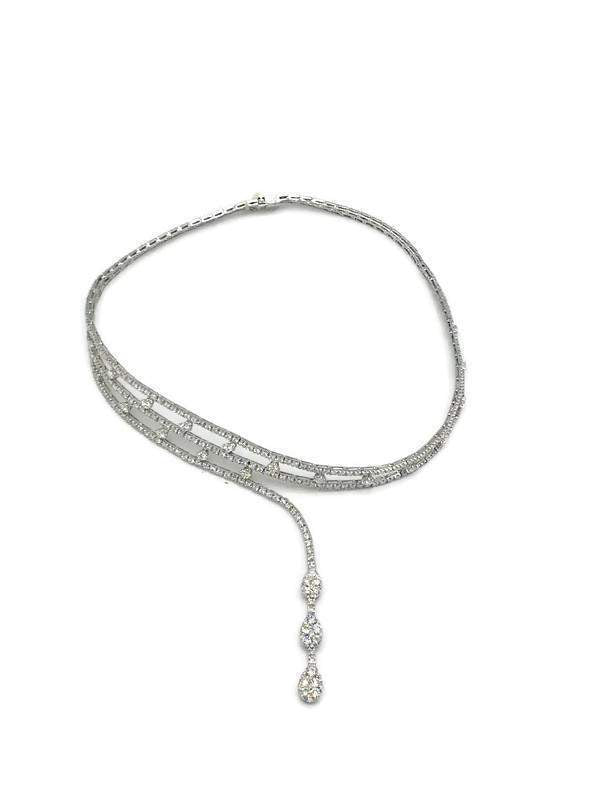 18kt White Gold 7.50ct Diamond Choker Necklace