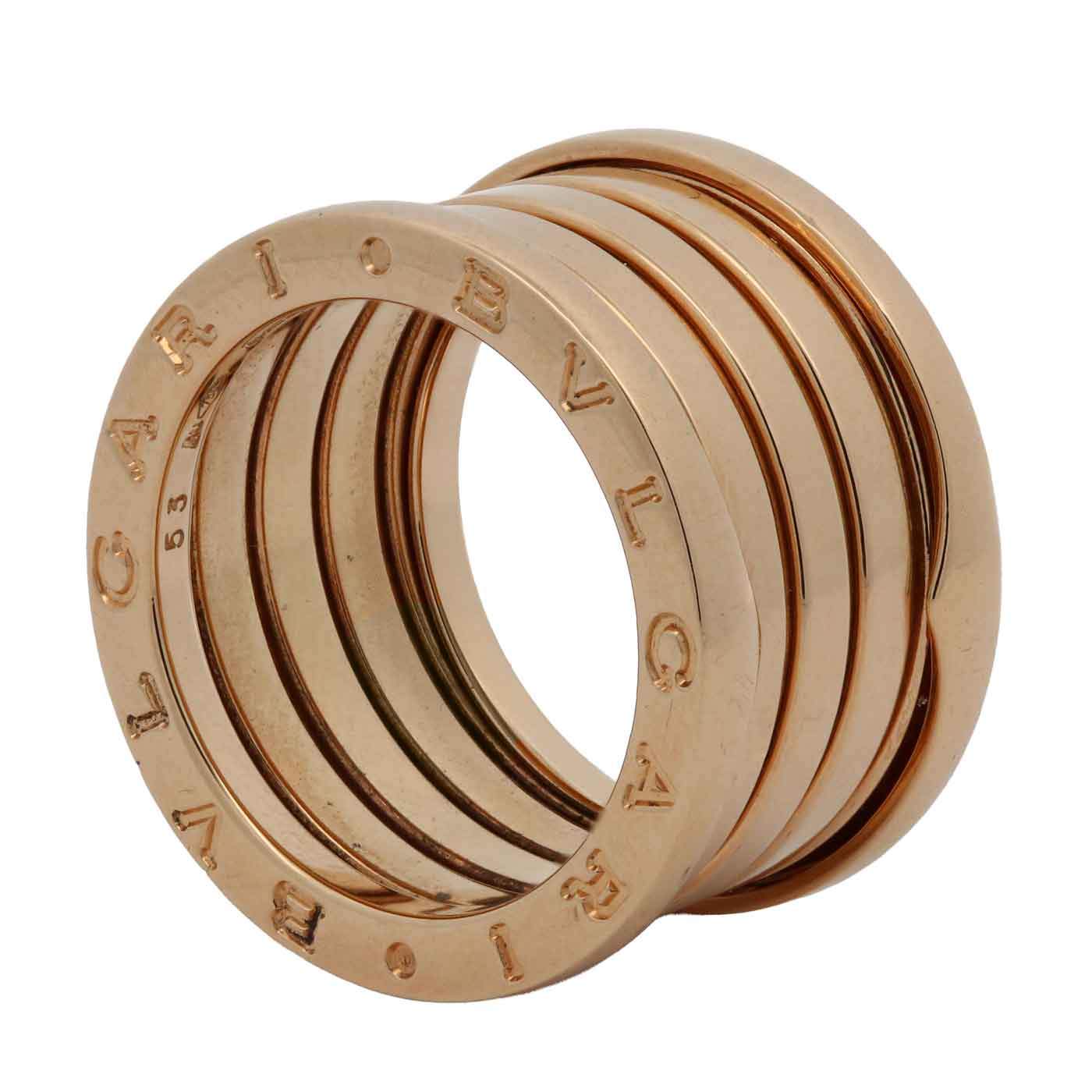 18K Yellow Gold BVGLARI BZero1 Ring, Size 6.5