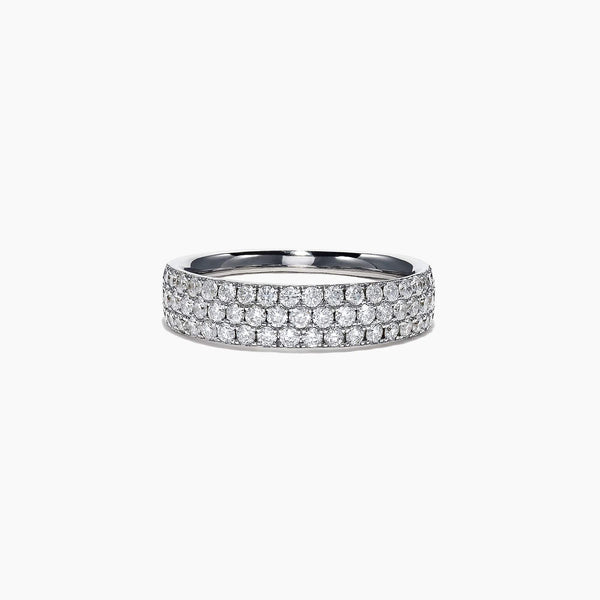 14kt Yellow Gold 0.76ct Three-Row Diamond Band