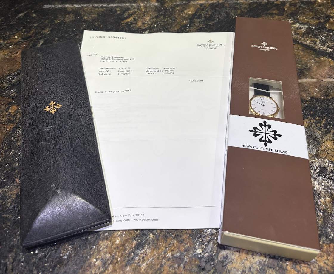 Pre-Owned Patek Philippe Calatrava 18kt Yellow Gold Quartz Watch