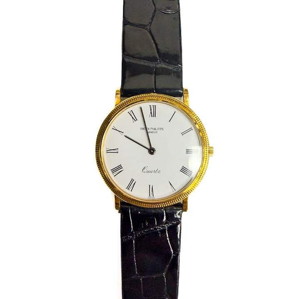 Pre-Owned Patek Philippe Calatrava 18kt Yellow Gold Quartz Watch