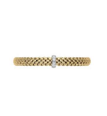 FOPE Flexit Vendôme 18kt Yellow Gold 0.24ct Diamond Bracelet