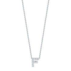Roberto Coin 18K Diamond Love Letter "F" Necklace