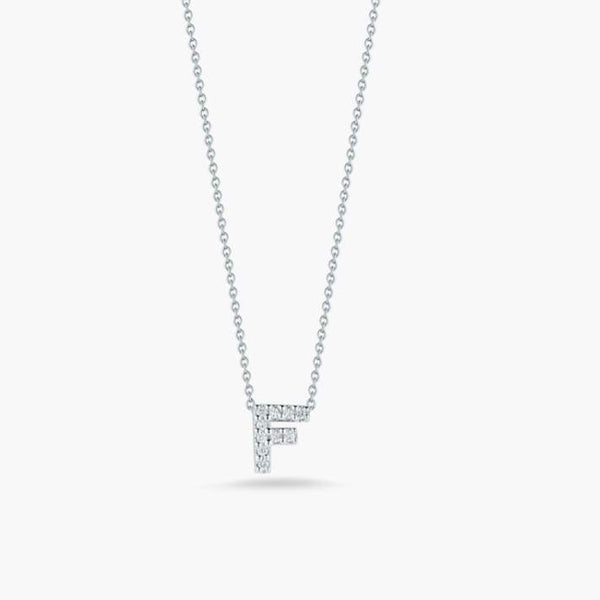 Roberto Coin 18K Diamond Love Letter "F" Necklace