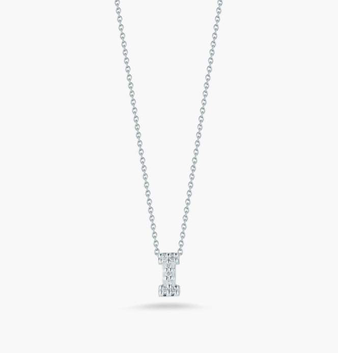 Roberto Coin 18K Diamond Love Letter "I" Necklace