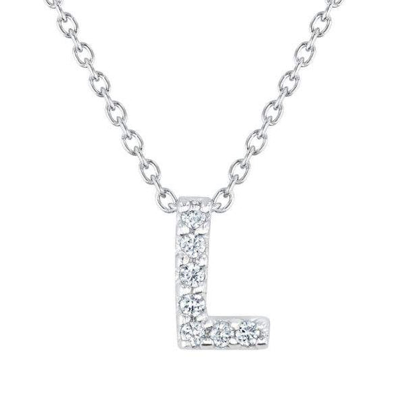 Roberto Coin 18K Diamond Love Letter "L" Necklace