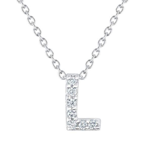 Roberto Coin 18K Diamond Love Letter "L" Necklace