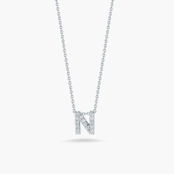 Roberto Coin 18K Diamond Love Letter "N" Necklace