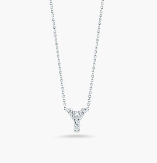 Roberto Coin Tiny Treasures Diamond Love Letter "Y"