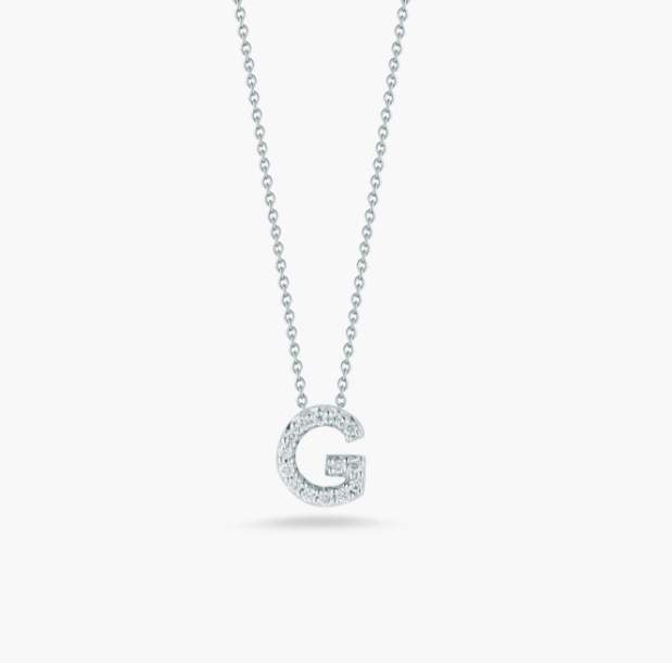 Roberto Coin Tiny Treasures Love Letter Diamond "G"