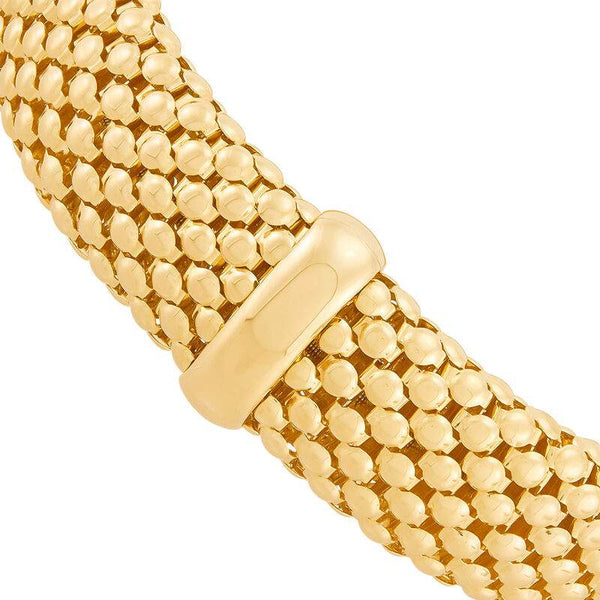 14K Mesh Stretch Slip On Bracelet - Provident Jewelry