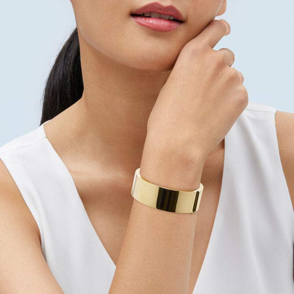 14K 20mm Wide Hinge Bangle Bracelet Provident Jewelery