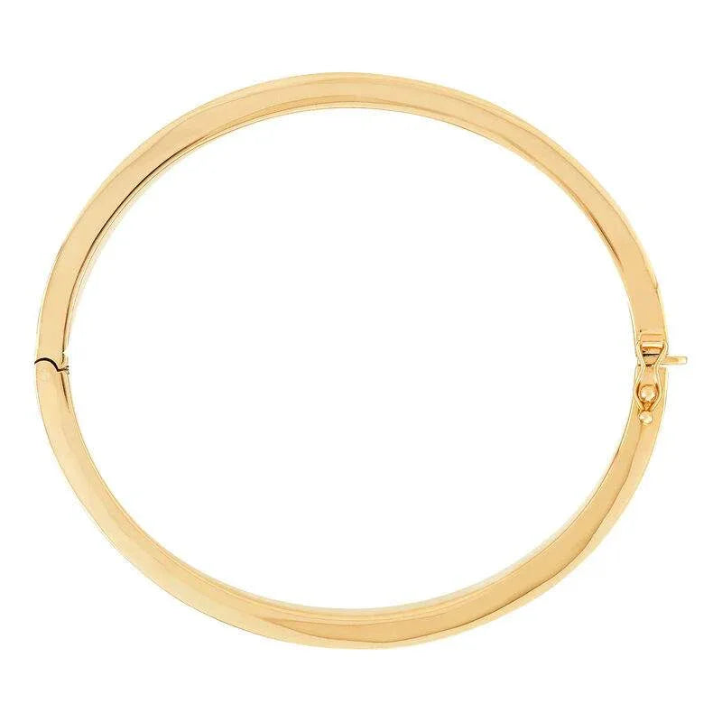 14K 20mm Wide Hinge Bangle Bracelet