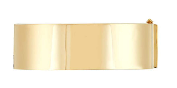 14K 20mm Wide Hinge Bangle Bracelet Provident Jewelery