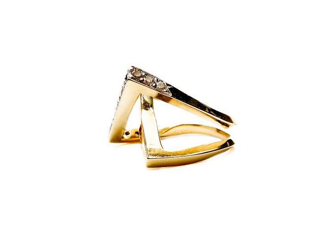 14K Diamond X Ring Provident Jewelery