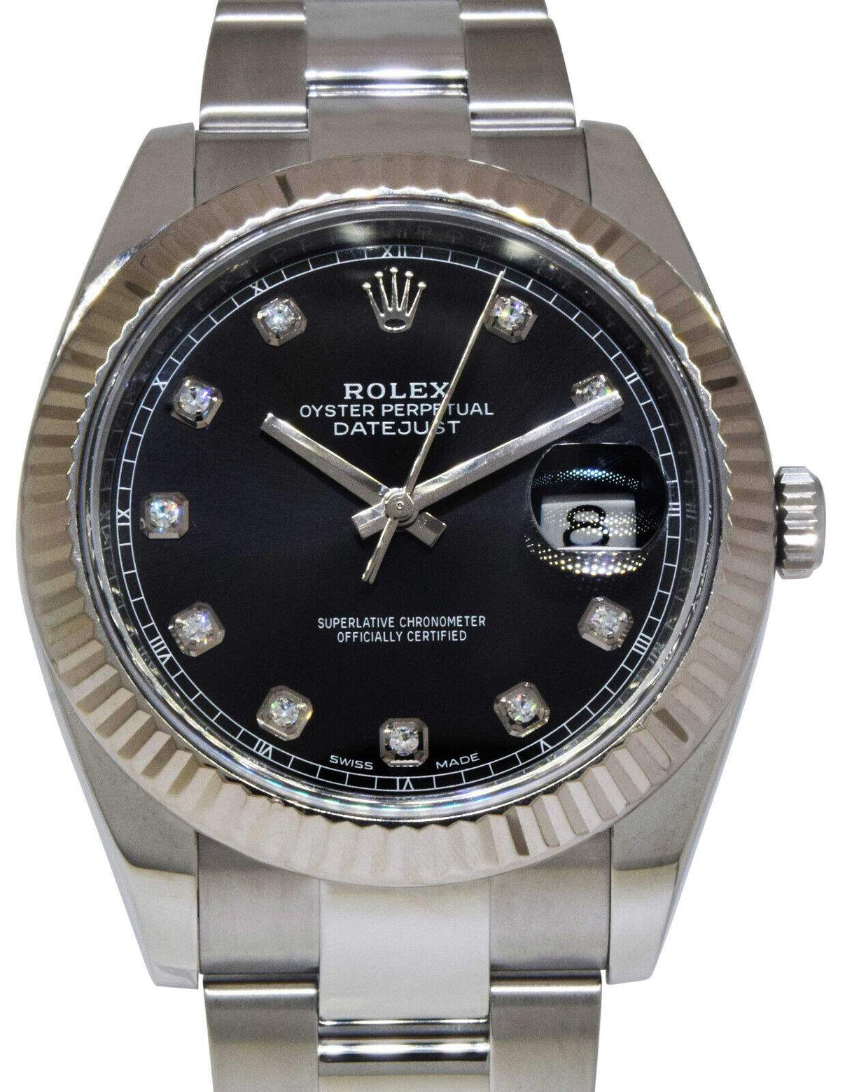 2024 Rolex Datejust 41mm, Oyster Bracelet, Black Diamond Dial,