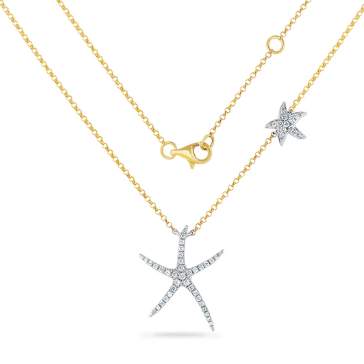 14K WHITE STARFISH NECKLACE Provident Jewelery