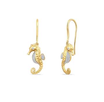 14K YELLOW SEAHORSE EARRINGS Provident Jewelery