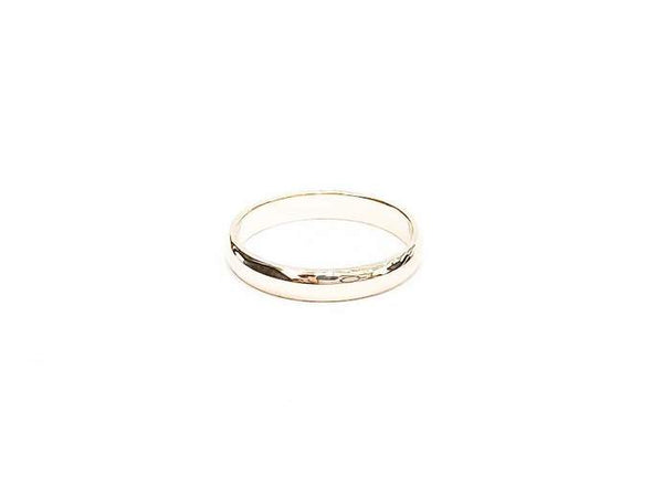 14K Yellow Gold 3mm Half Round Thin Band, Can Special Order Specific Sizes, Prices May Vary Upon Finger Size And Width Ordered, Please call store for details