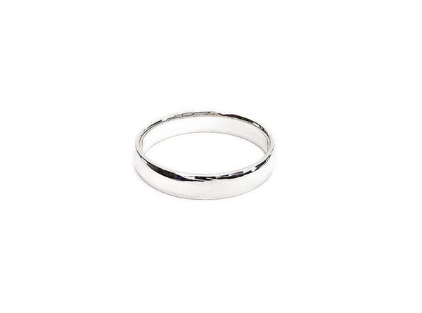 14K White Gold Half Round 4mm Comfort Fit Band