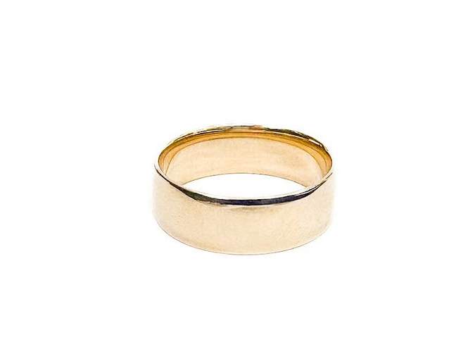 14K Yellow Gold Half Round 7mm Comfort Fit Band