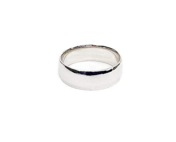 14K White Gold  Half Round 7mm Comfort Fit Band