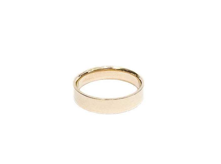 14K Yellow Gold Flat 5mm Comfort Fit Band Provident Jewelery